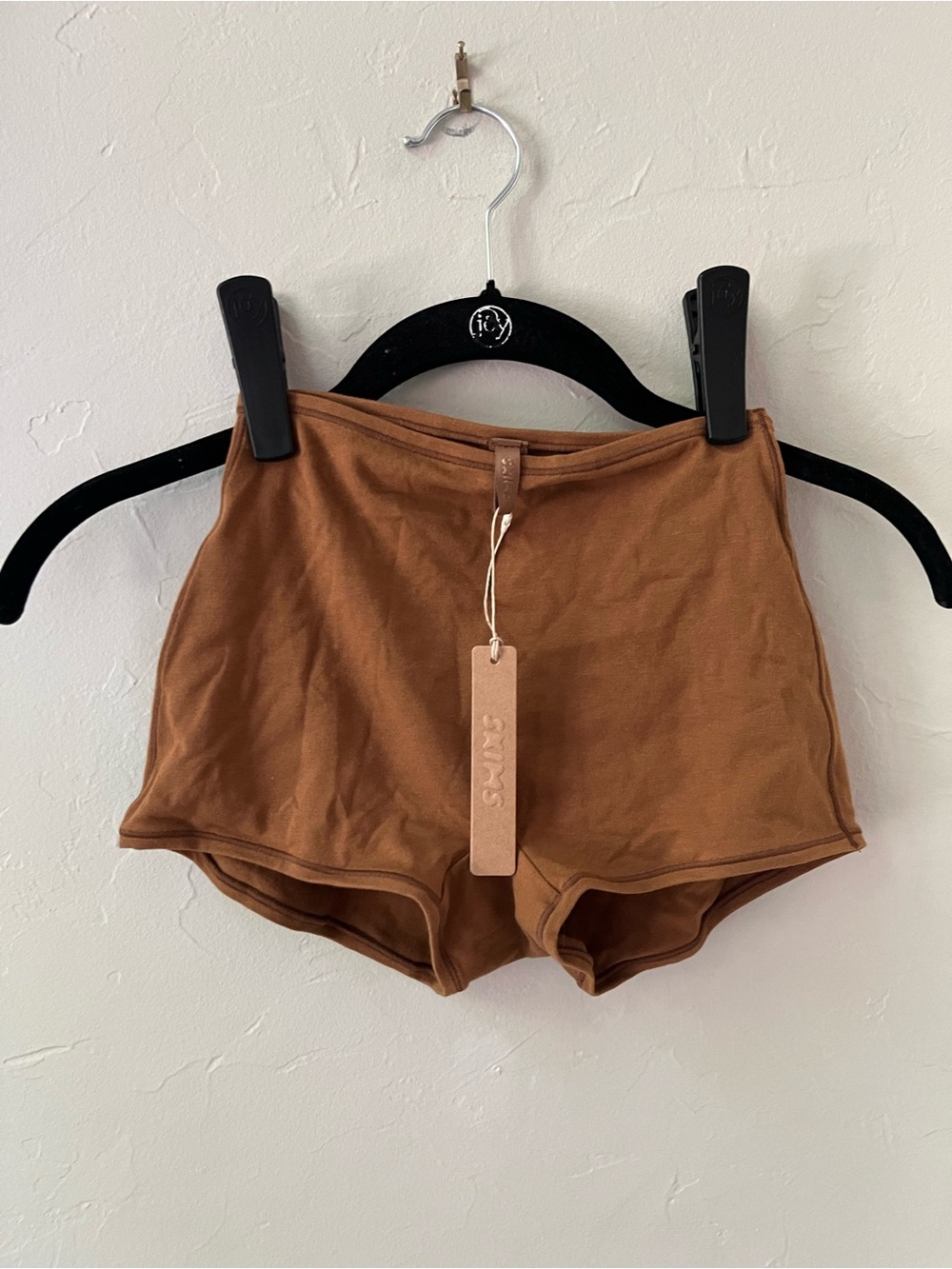 SKIMS COTTON JERSEY BOY SHORTS CHAI S M
